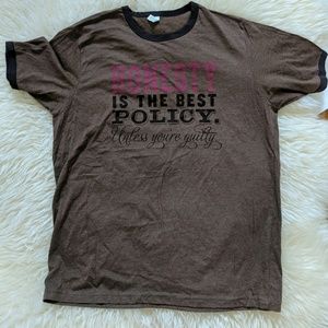 Canvas Dr. McGillicuddy's graphic tshirt brown XL